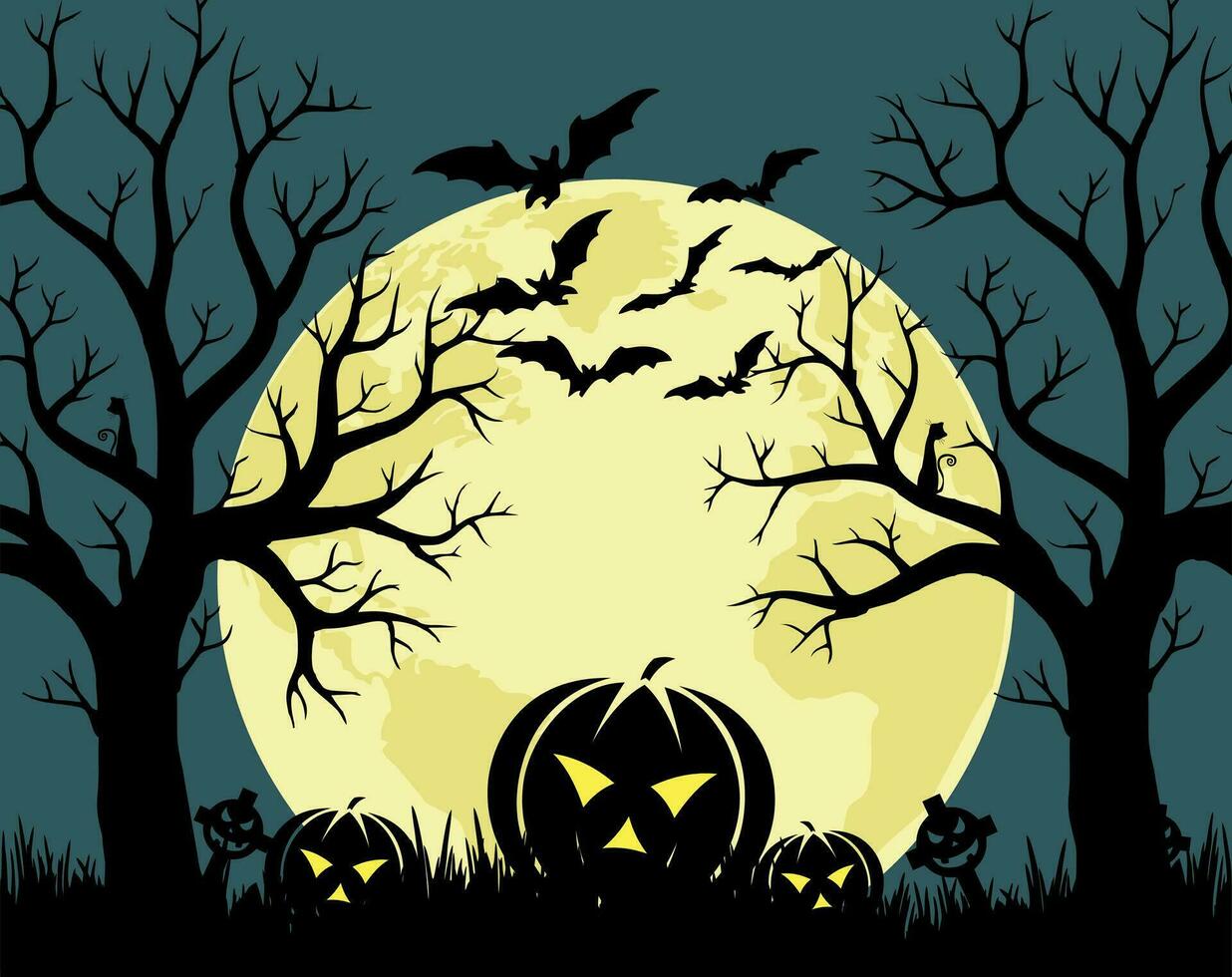 Happy Halloween banner template vector