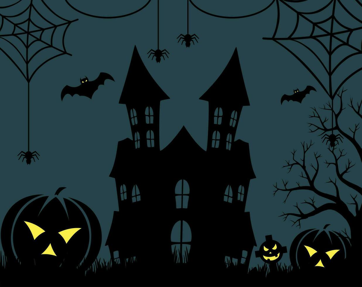 Happy Halloween banner template vector