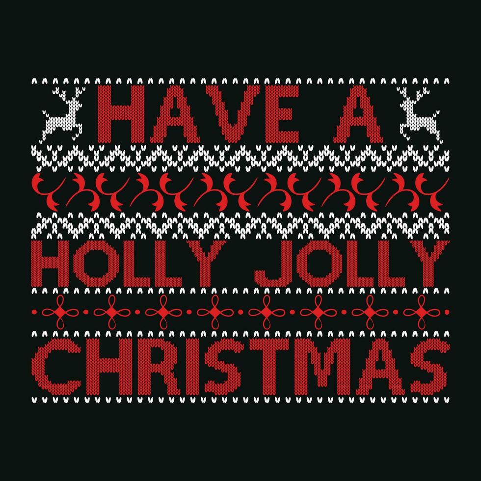 CHRISTMAS SET HAVE A HOLLY JOLLY CHRISTMAS vector