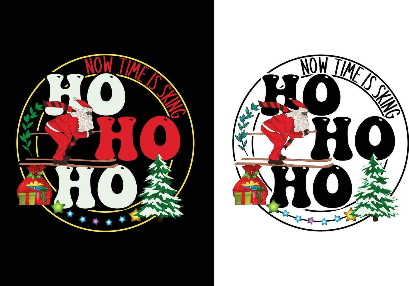 Christmas graphic set HO HO HO vector