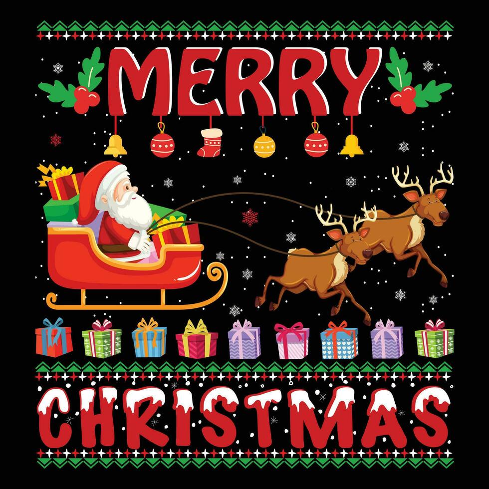 Christmas graphics set for Christmas tshirt design and vector