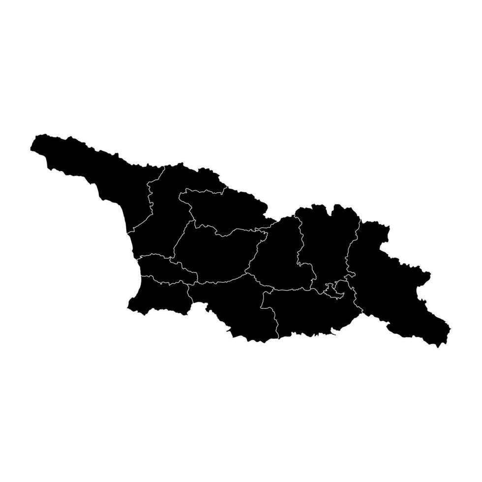 Map of Georgia with administrative divisions. Vector illustration.