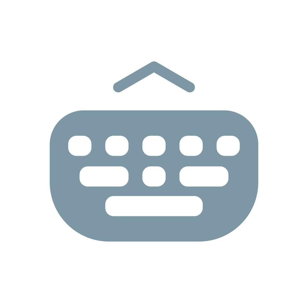 Show keyboard flat design icon vector illustration