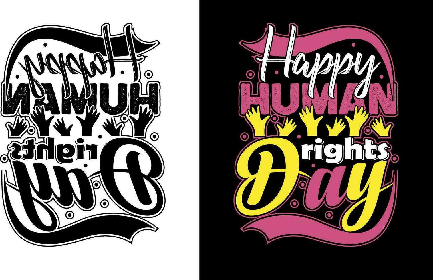 Happy human rights day t shirt design vector