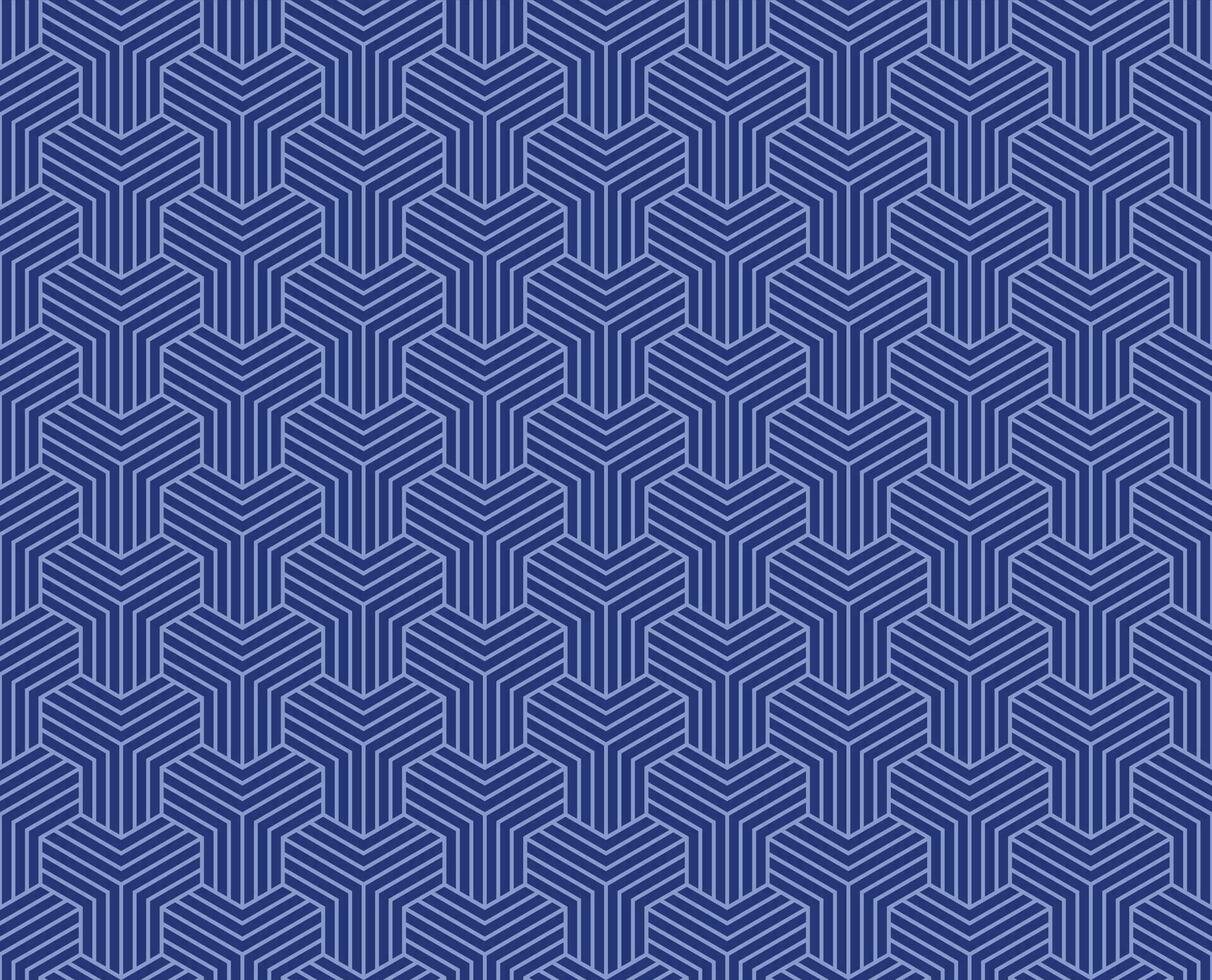 Seamless Blue Abstract geometric y lines pattern background vector