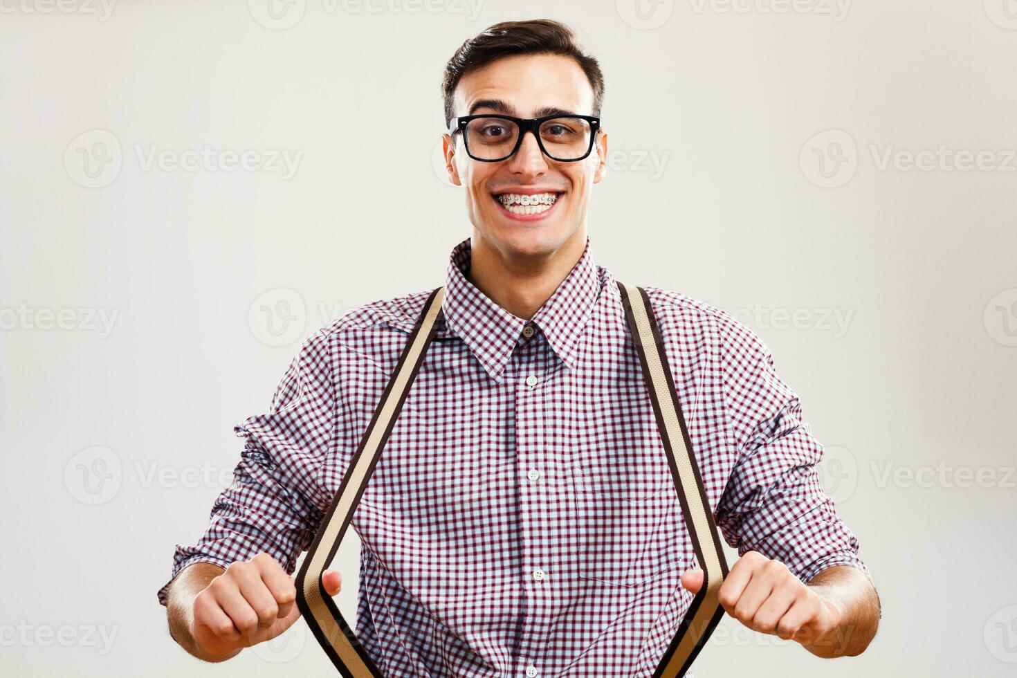 Handsome nerdy man photo