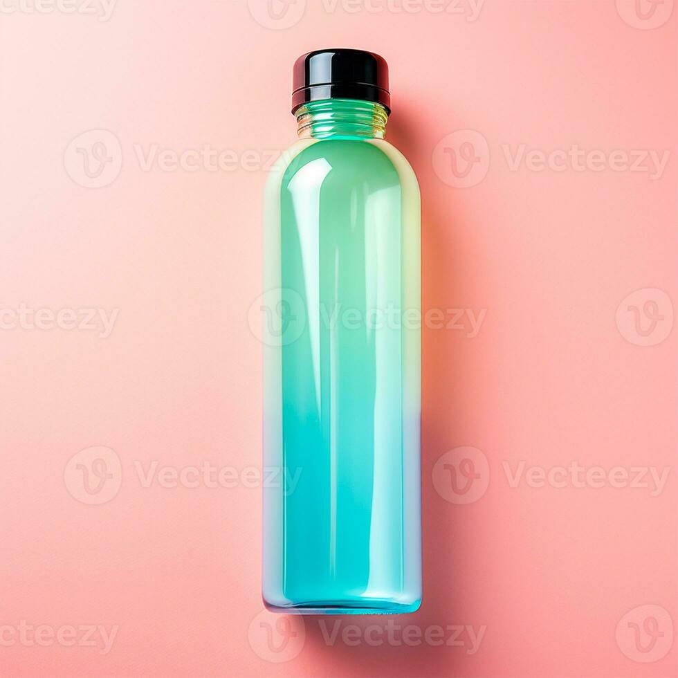 AI generated Empty glass bottle, liquid bottle - AI generated image photo