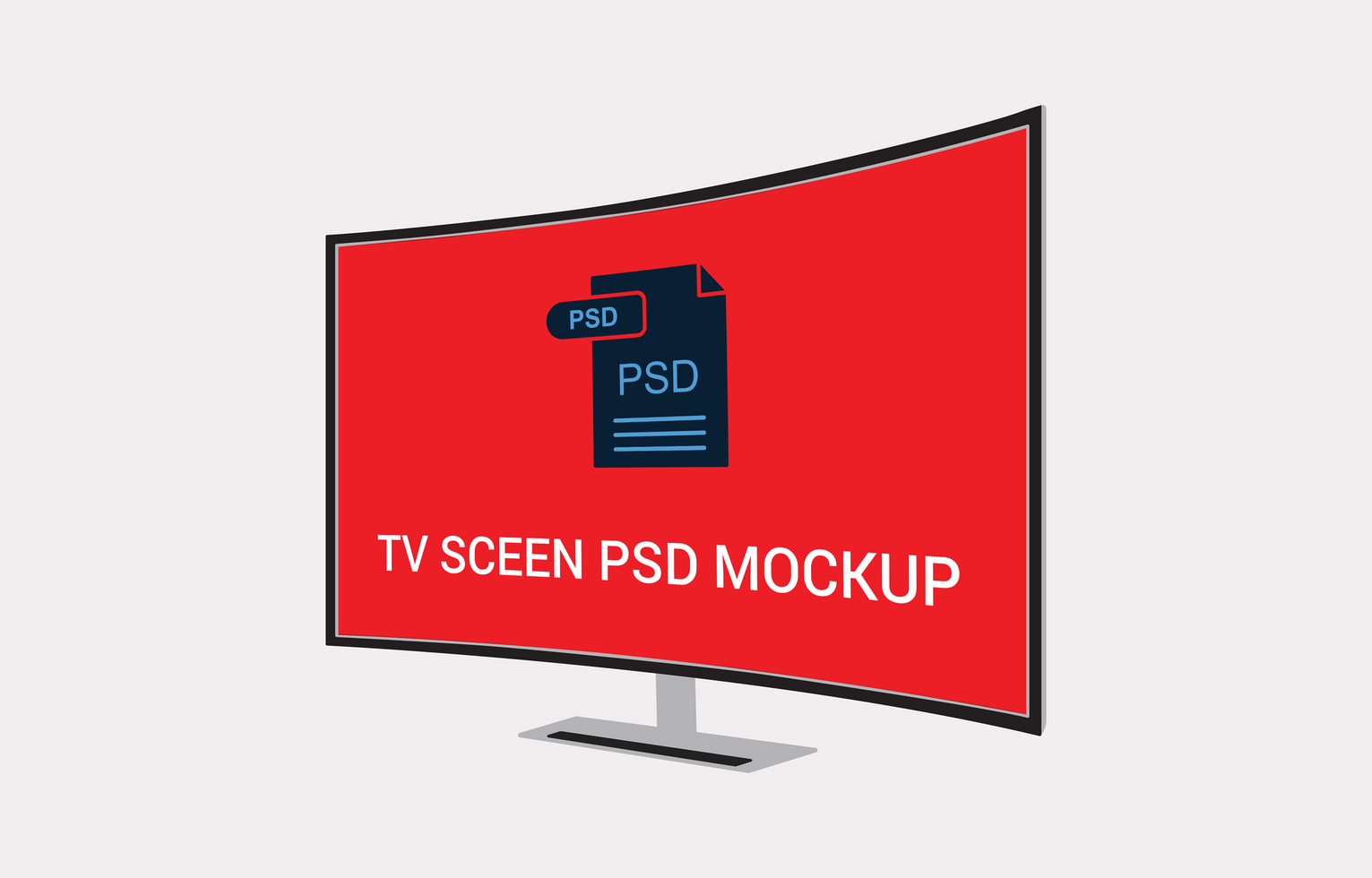 3D Gaming Computer monitor 8k ultra HD PSDS mockup File