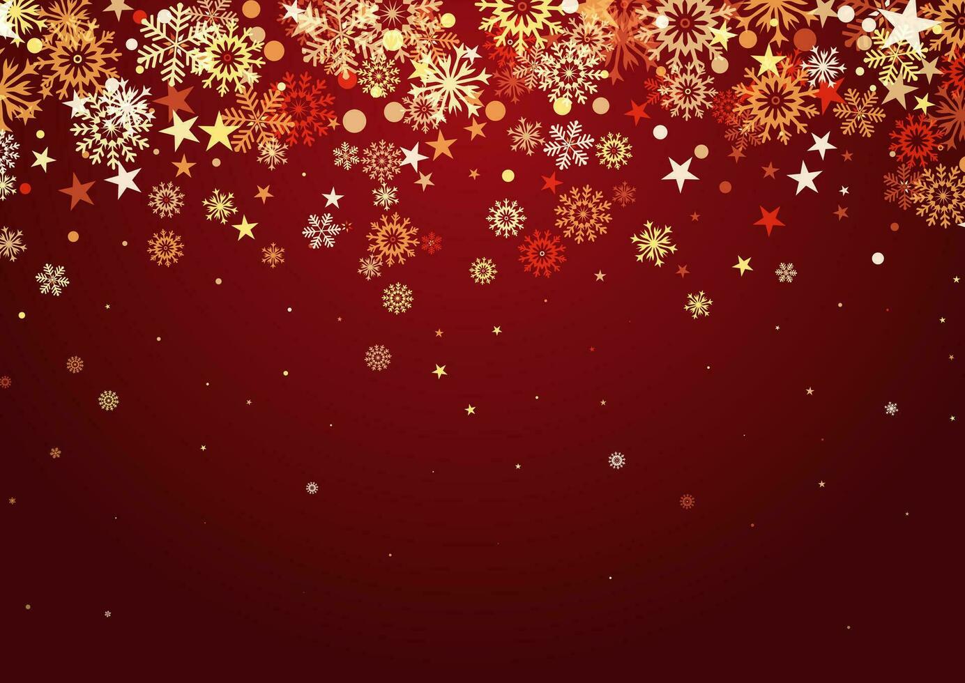 Christmas background with snowflakes and stars vector