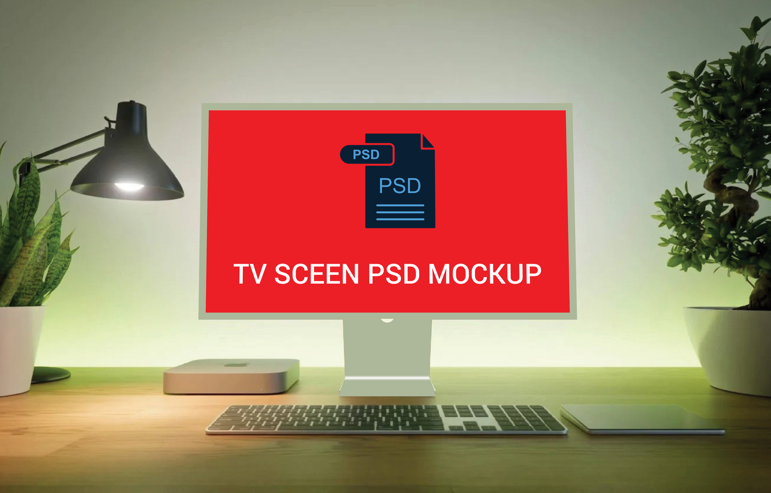 Computer monitor 8k ultra HD PSDS mockup File