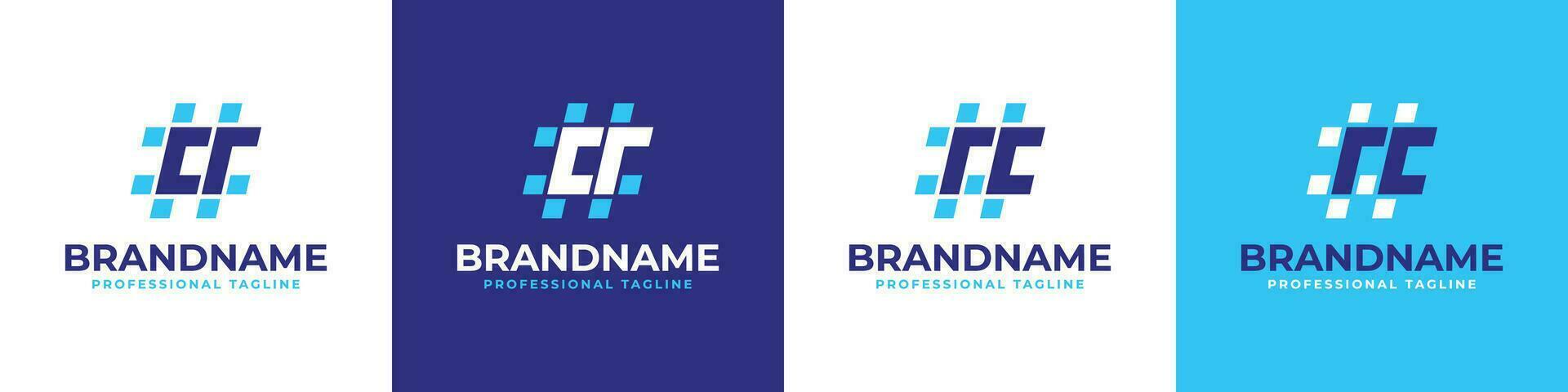 Letter CR Hashtag Logo, suitable for any business with RC or CR initials. vector