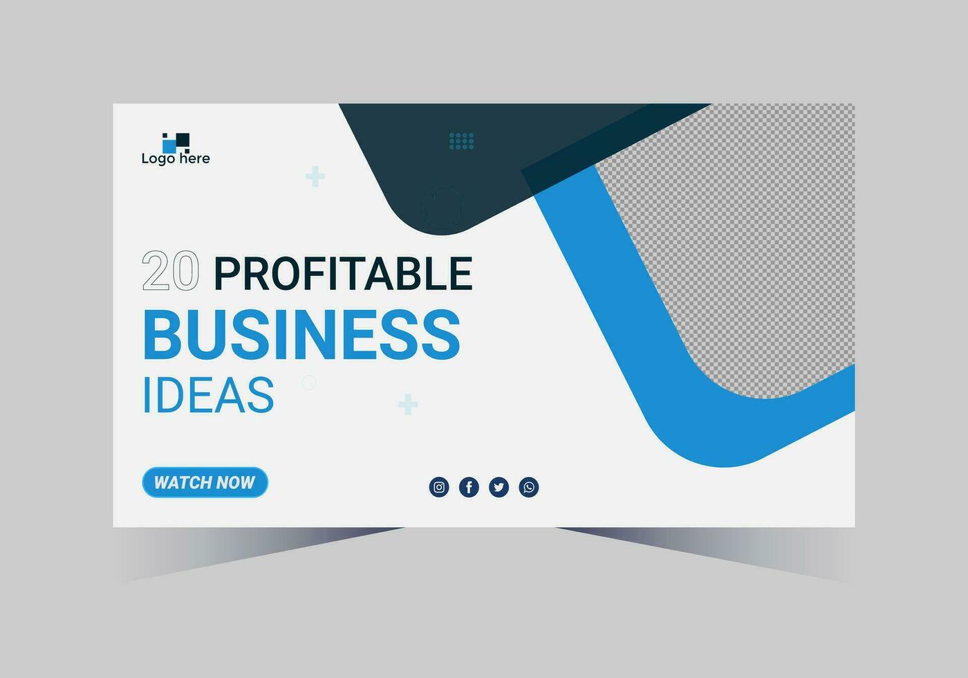 youtube thumbnail design for any videos and web banner template vector