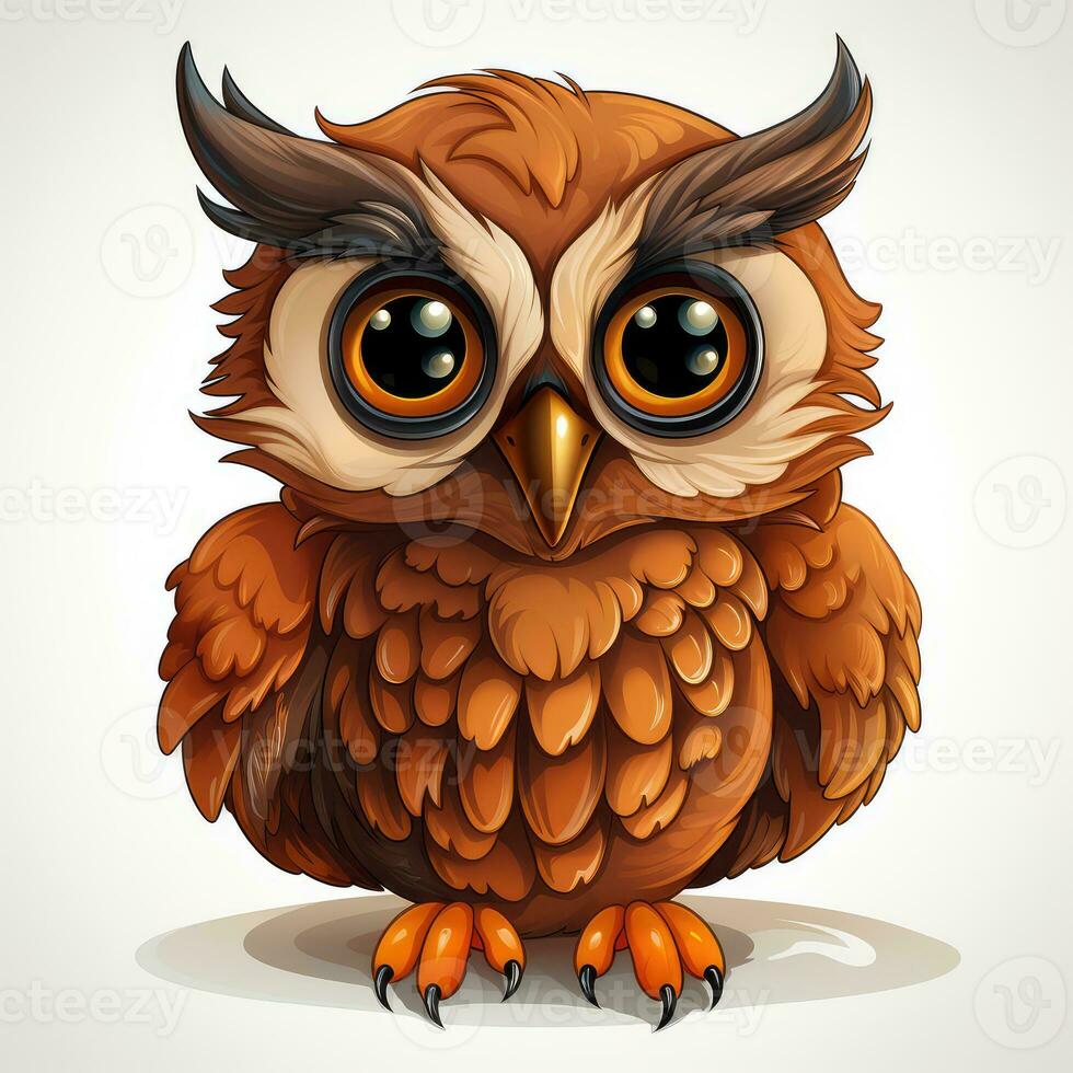 AI generated Cute Baby owl photo