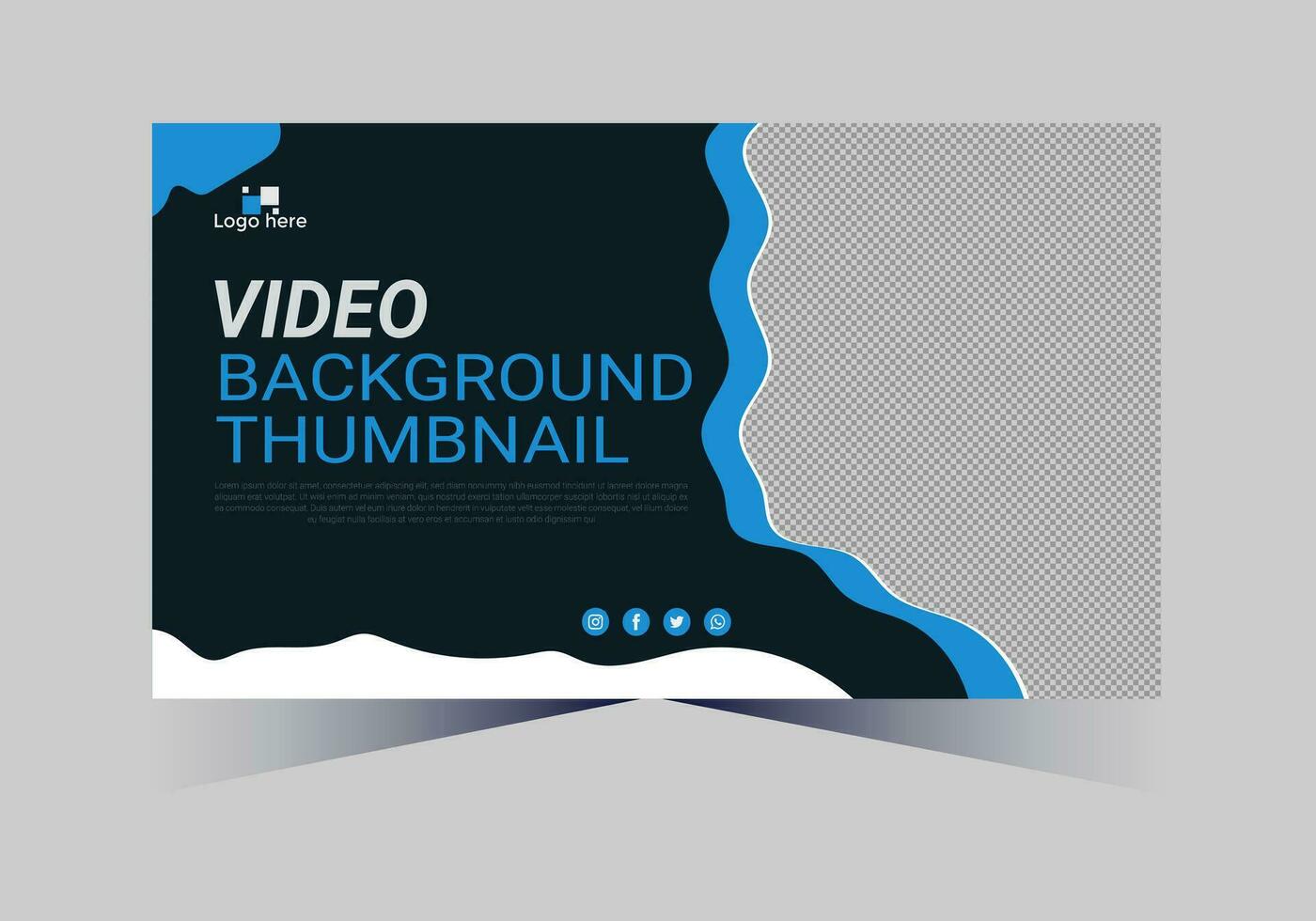 youtube thumbnail design for any videos and web banner template vector