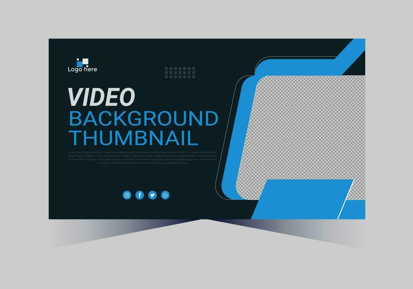 youtube thumbnail design for any videos and web banner template vector