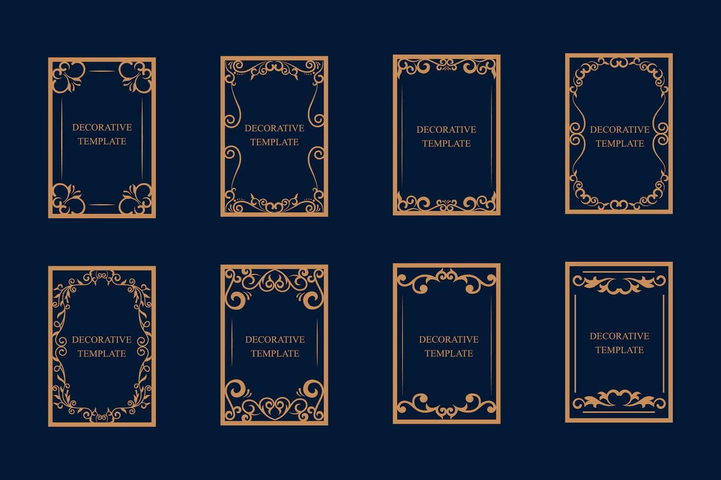 Vector decorative frame. Elegant element for design template, place for text. Floral border.