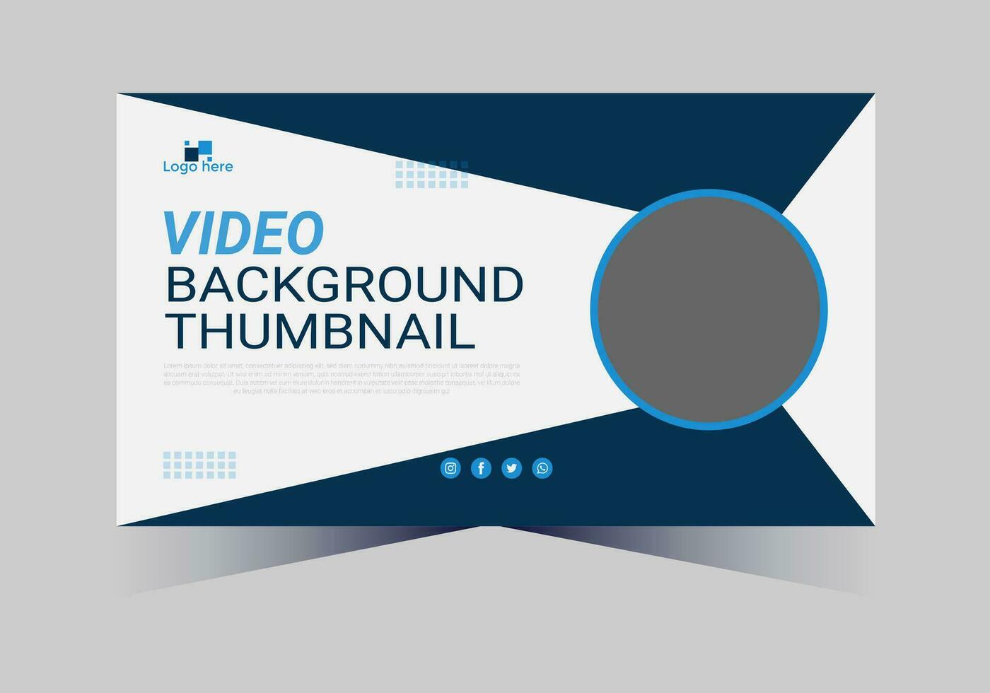 youtube thumbnail design for any videos and web banner template vector