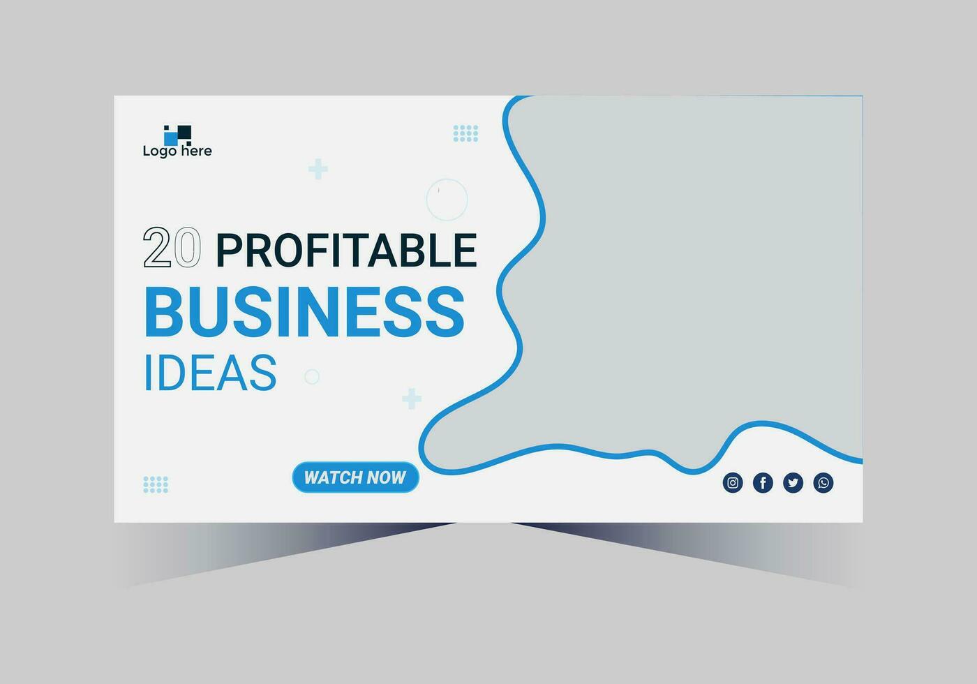 youtube thumbnail design for any videos and web banner template vector