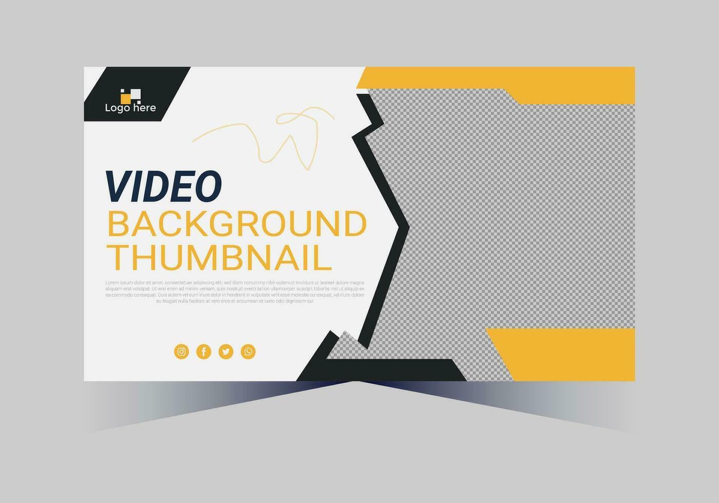 youtube thumbnail design for any videos and web banner template vector