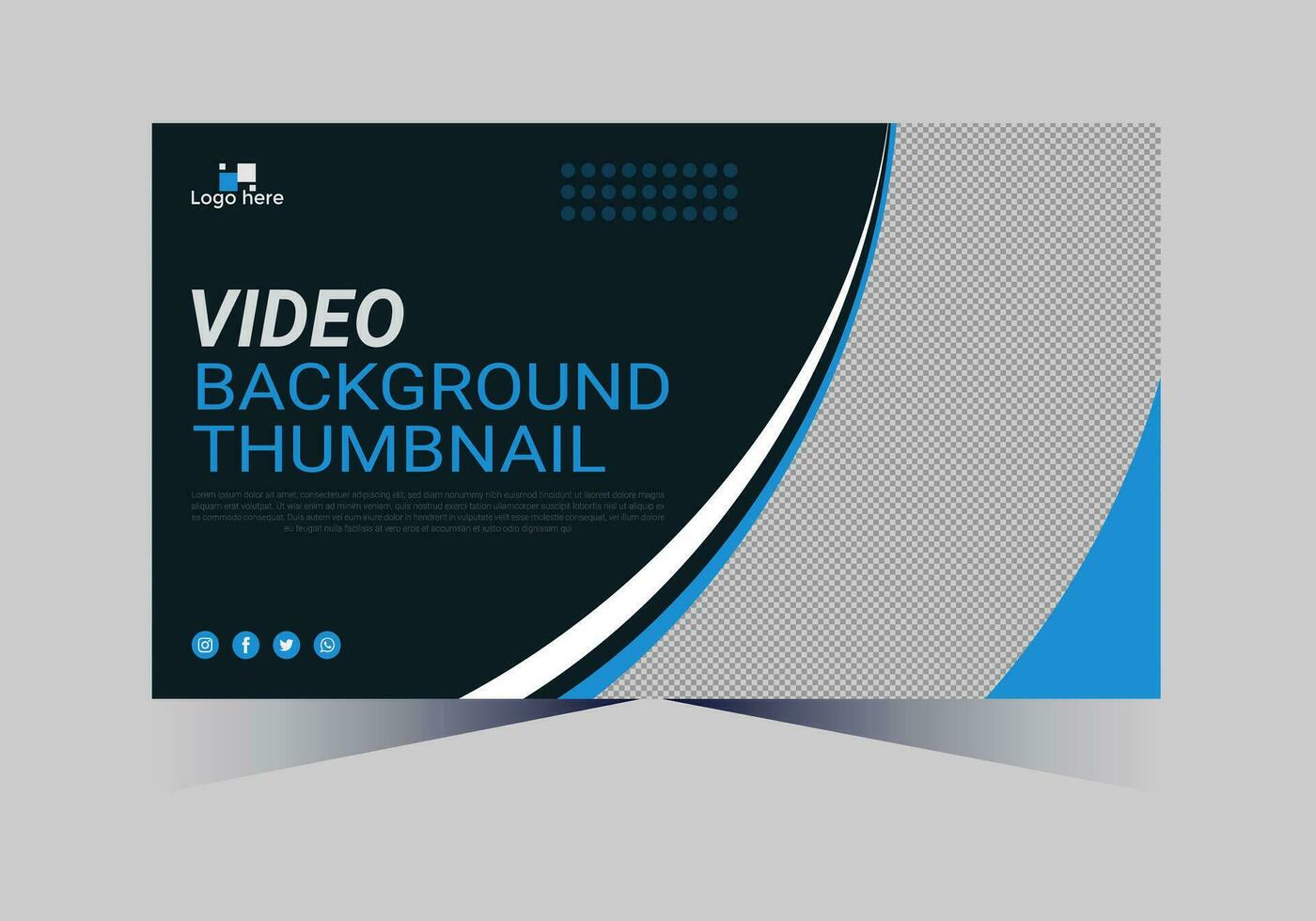 youtube thumbnail design for any videos and web banner template vector