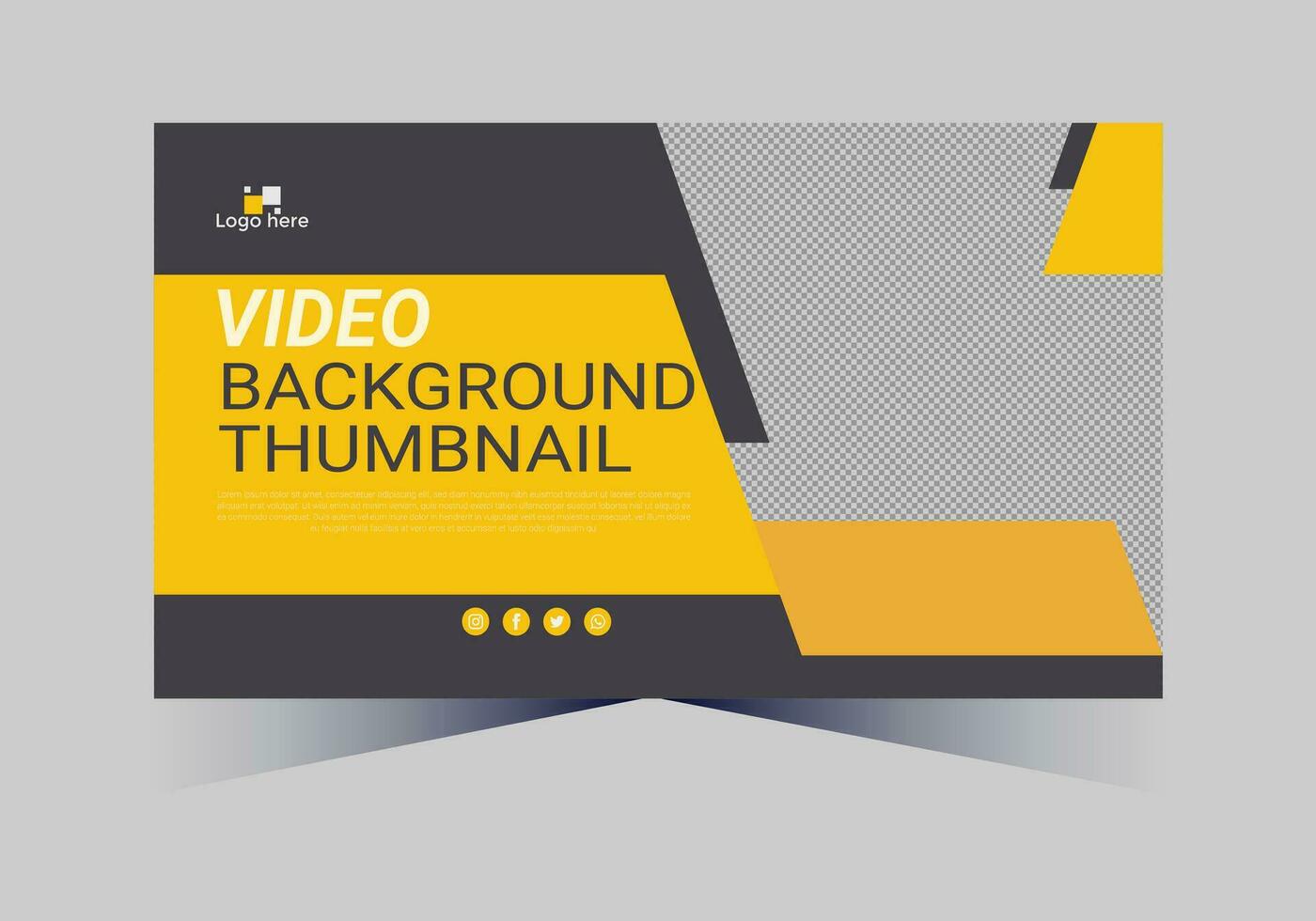 youtube thumbnail design for any videos and web banner template vector