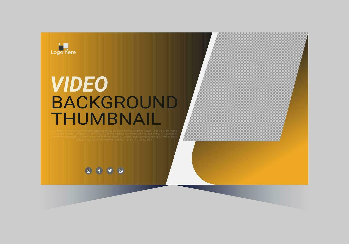 youtube thumbnail design for any videos and web banner template vector