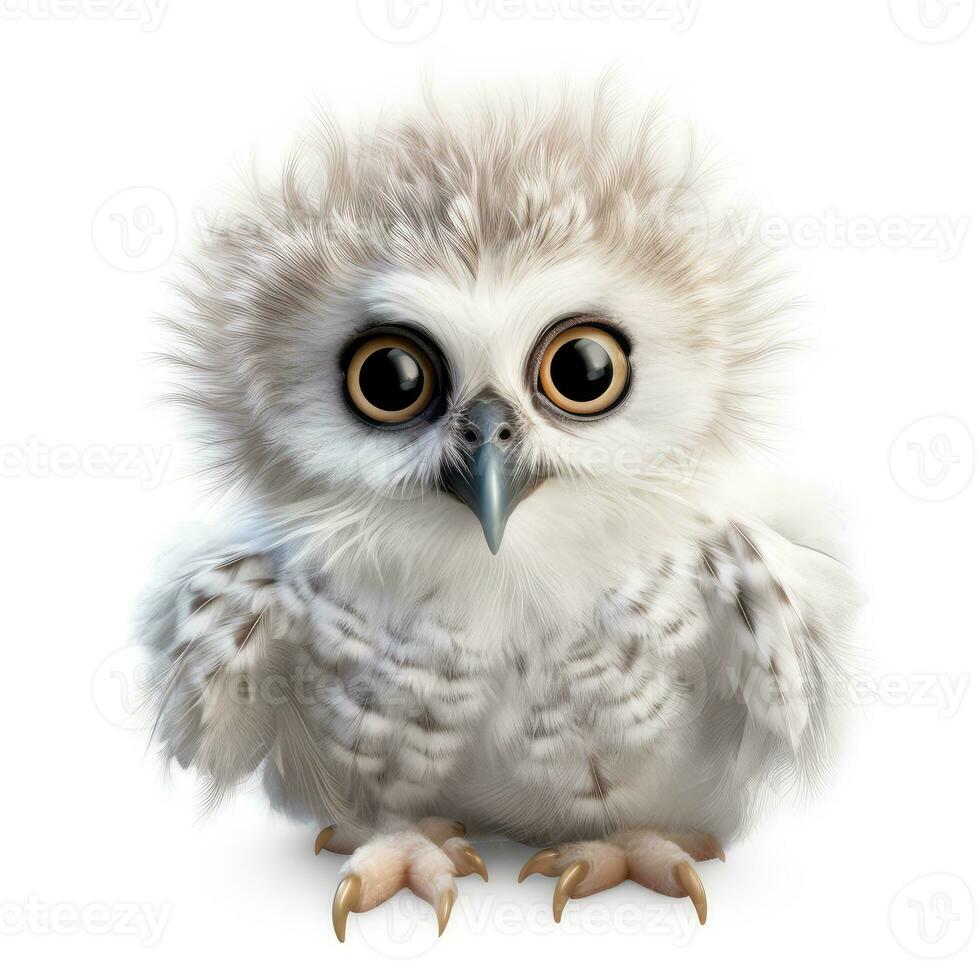 AI generated Cute Baby owl photo