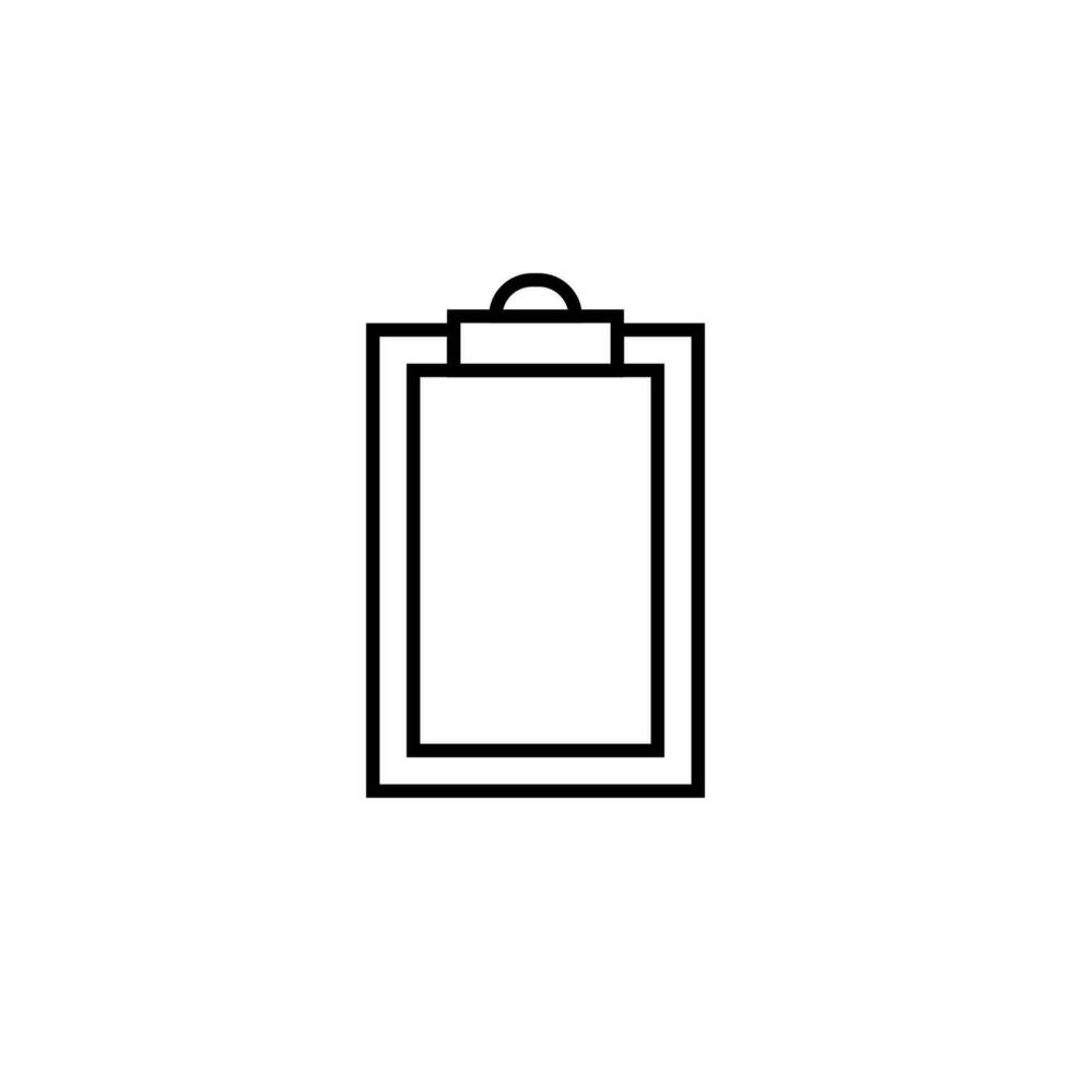 Empty Document Vector Symbol for Advertisement. Suitable for books, stores, shops. Editable stroke in minimalistic outline style. Symbol for design