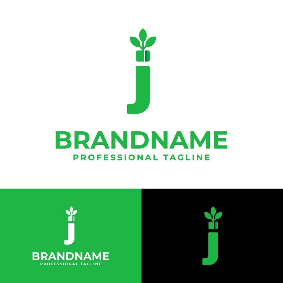 Letter J Nature Logo, suitable for any business related to Nature with J initial. vector