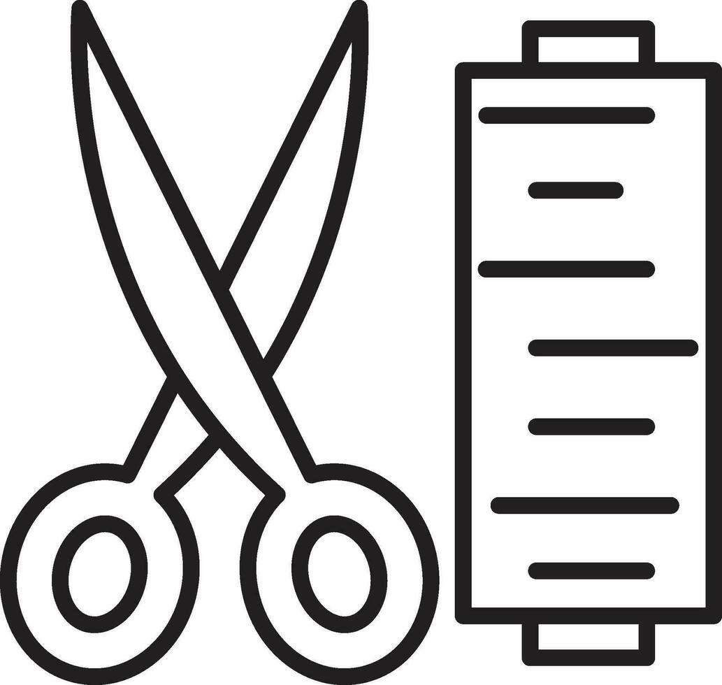 scissors and thread icon. thread and scissors symbol for sewing and cutting vector