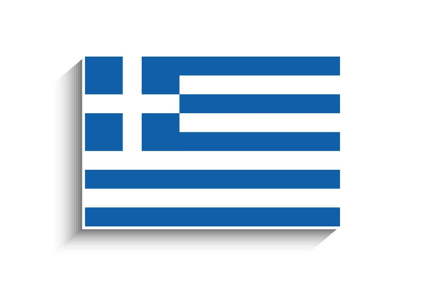 Flat Rectangle Greece Flag Icon vector