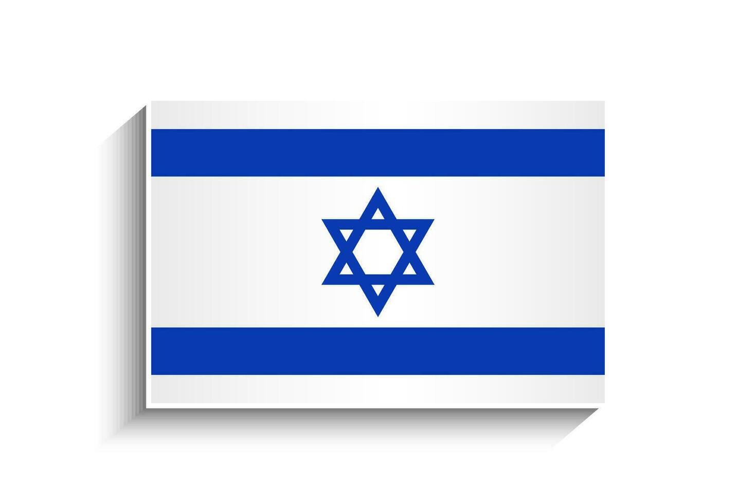 plano rectángulo Israel bandera icono vector