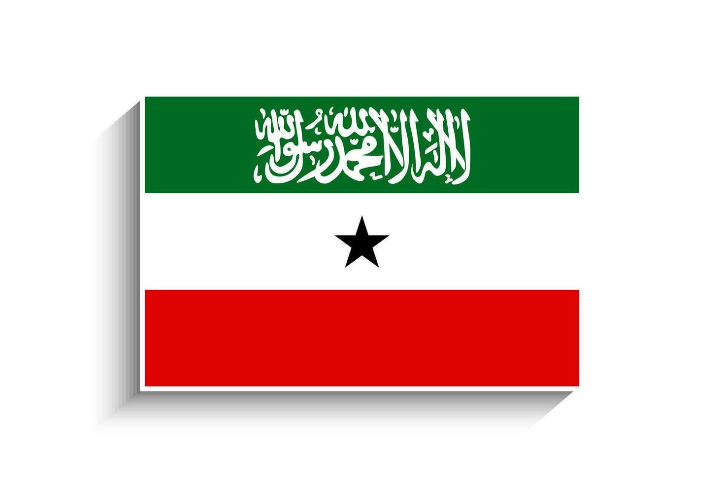 Flat Rectangle Somaliland Flag Icon vector