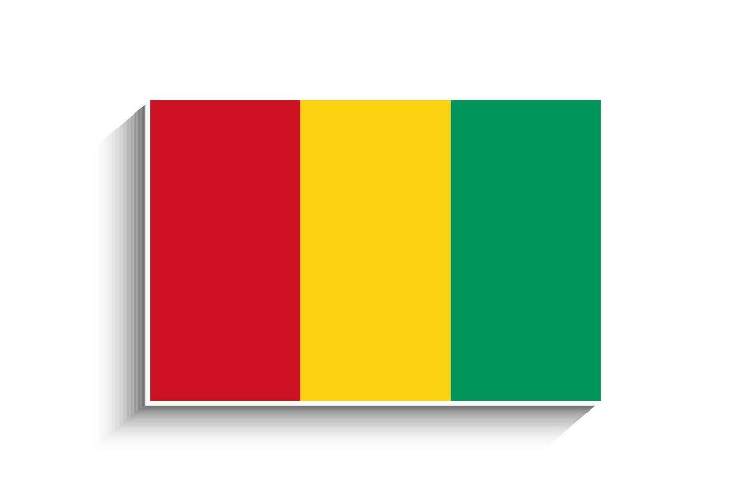 plano rectángulo Guinea bandera icono vector