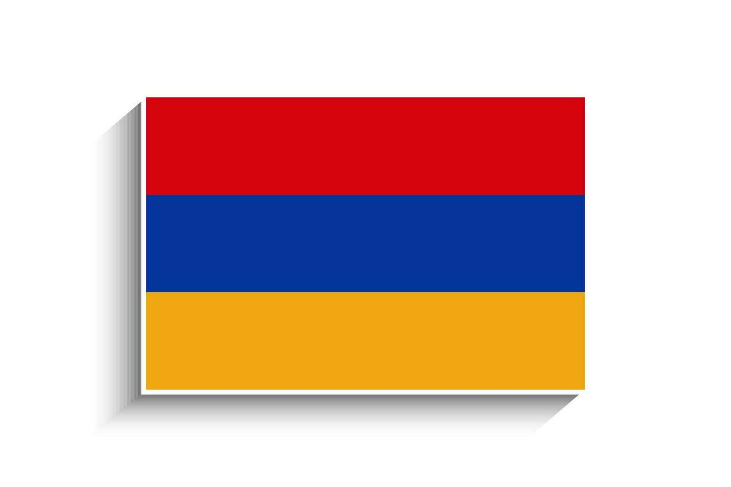 Flat Rectangle Armenia Flag Icon vector