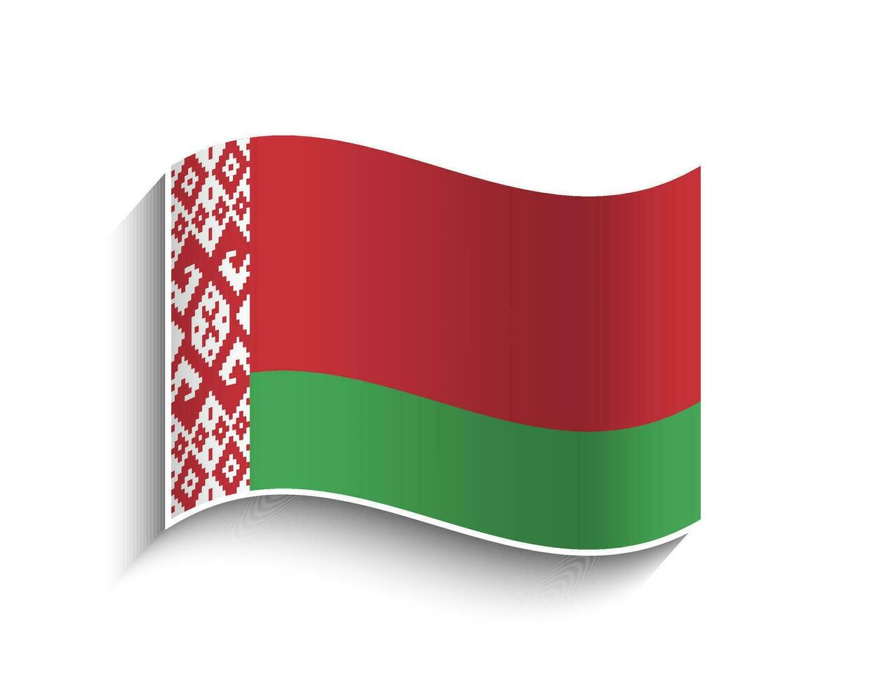 vector bielorrusia ondulación bandera icono