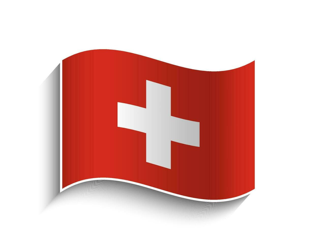 Vector Switzerland waving Flag Icon