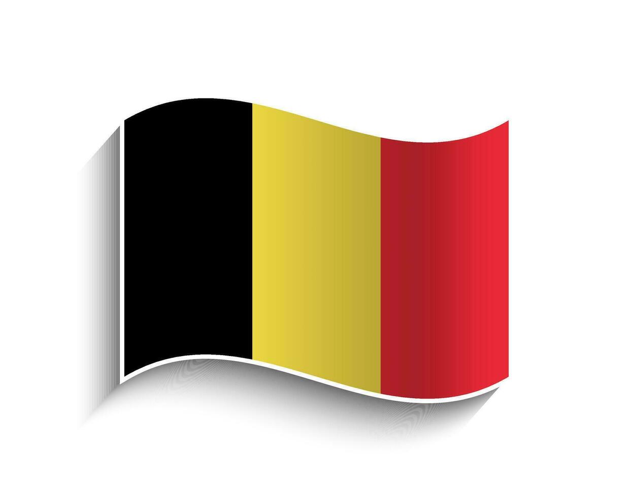 vector Bélgica ondulación bandera icono