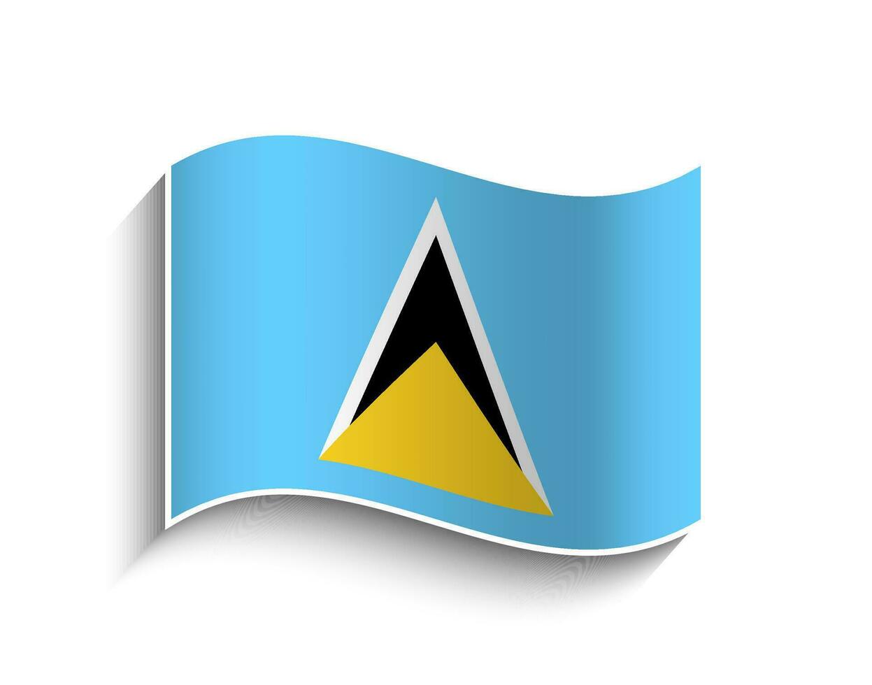 Vector Saint Lucia waving Flag Icon