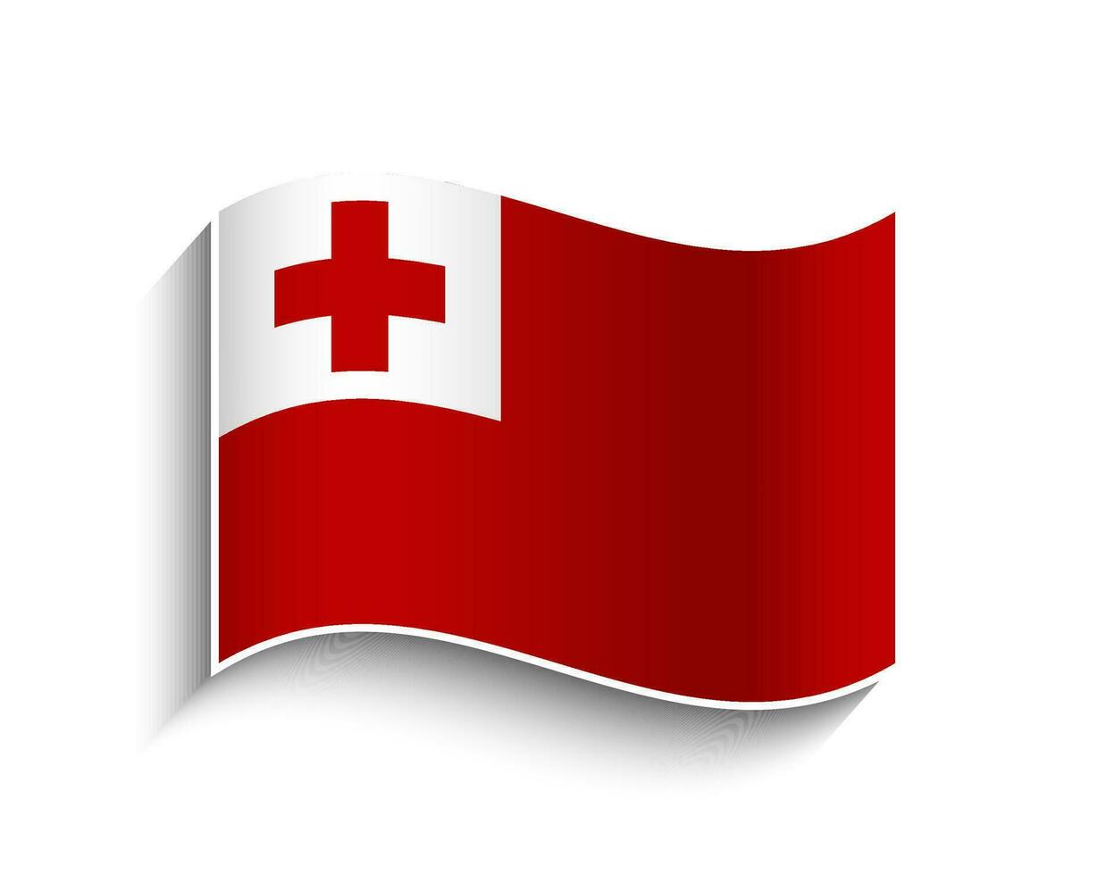 Vector Tonga waving Flag Icon