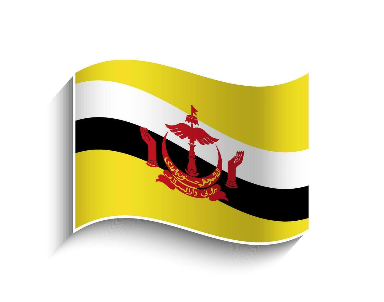 Vector Brunei waving Flag Icon