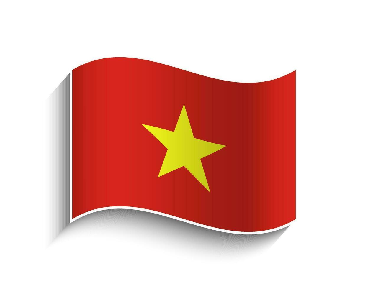 vector Vietnam ondulación bandera icono