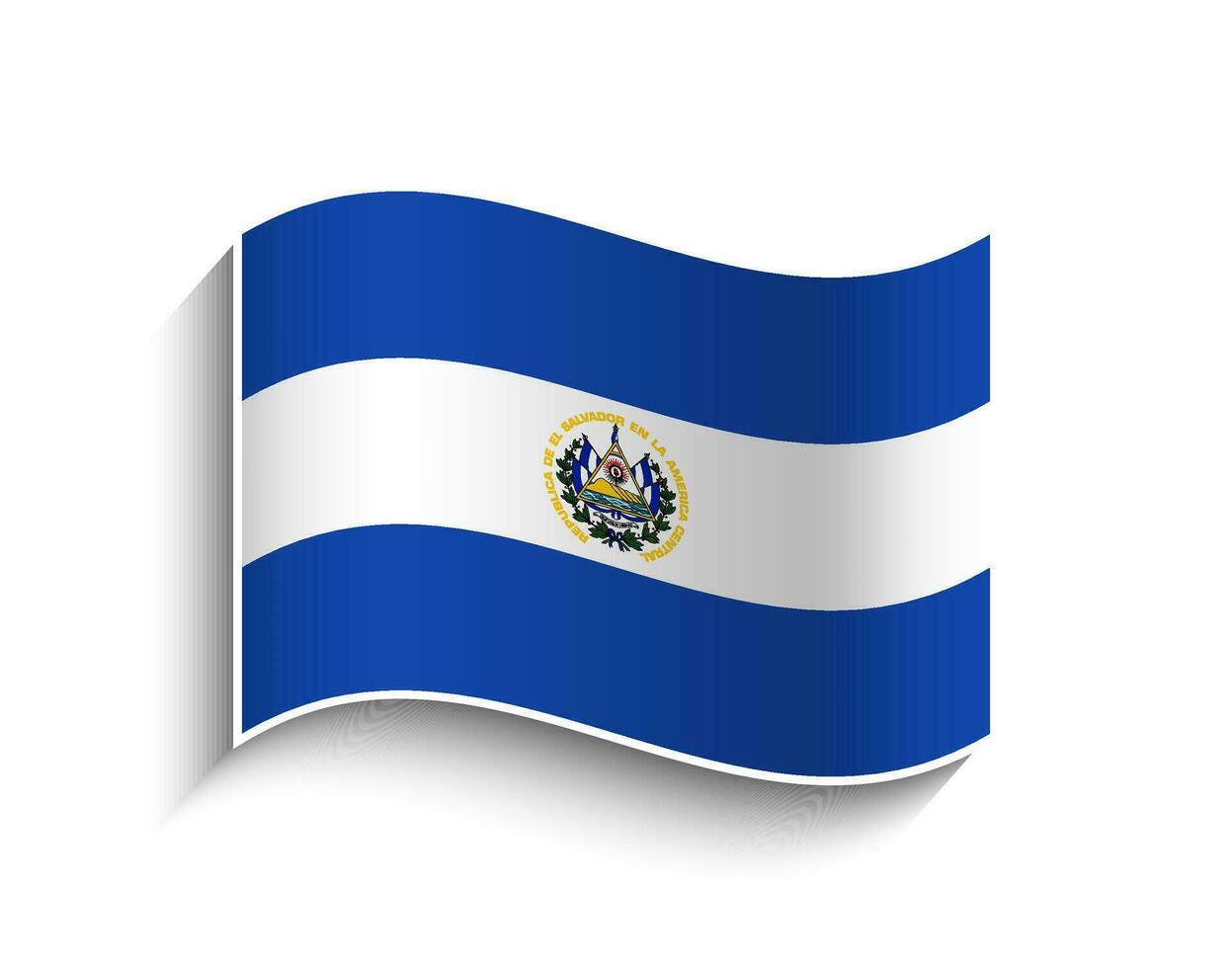 Vector El Salvador waving Flag Icon