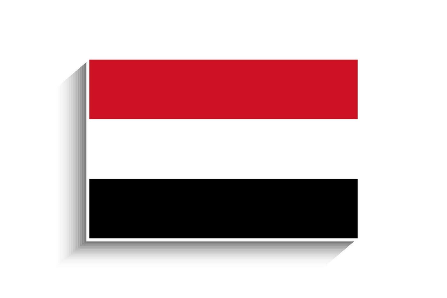 plano rectángulo Yemen bandera icono vector