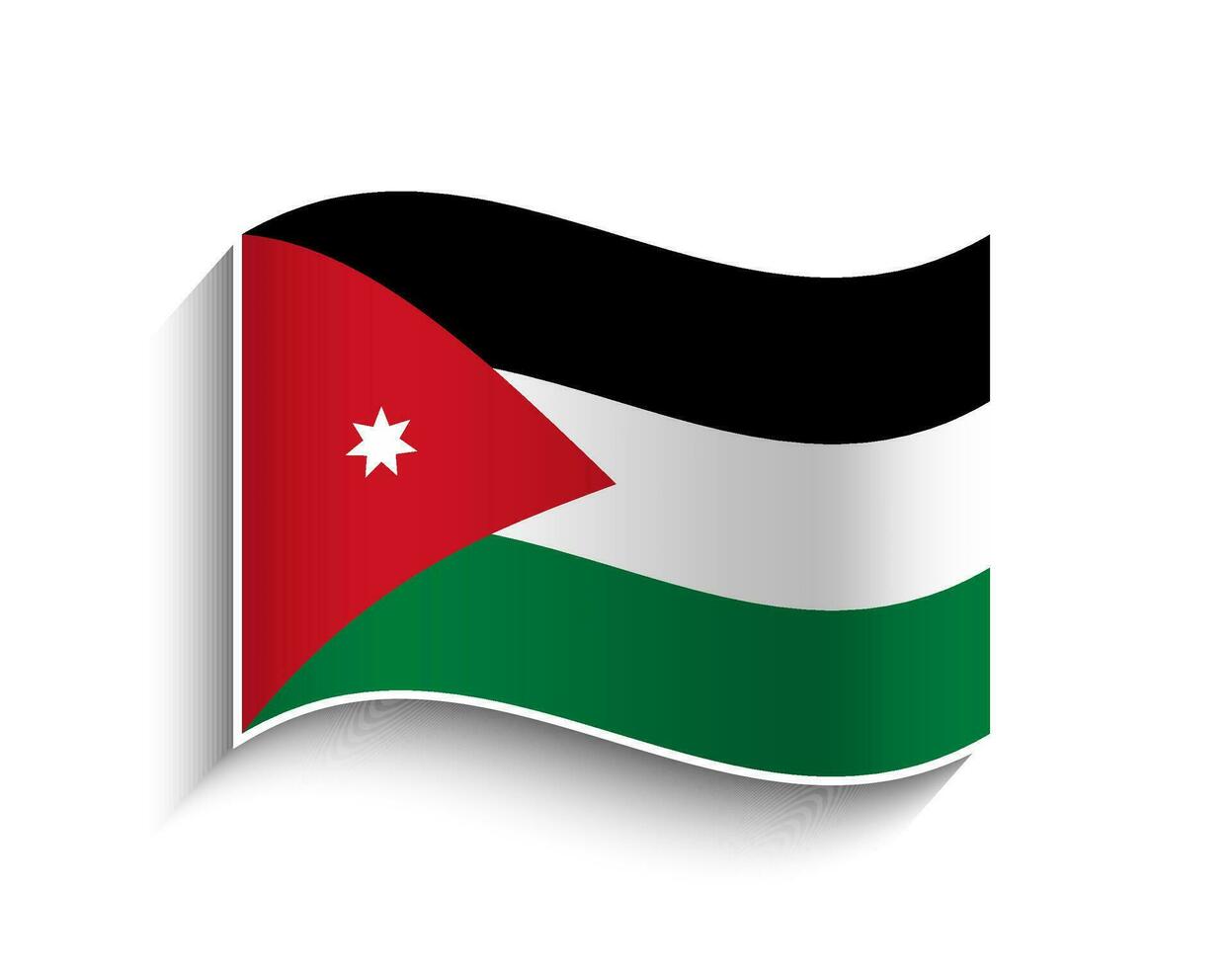 Vector Jordan waving Flag Icon