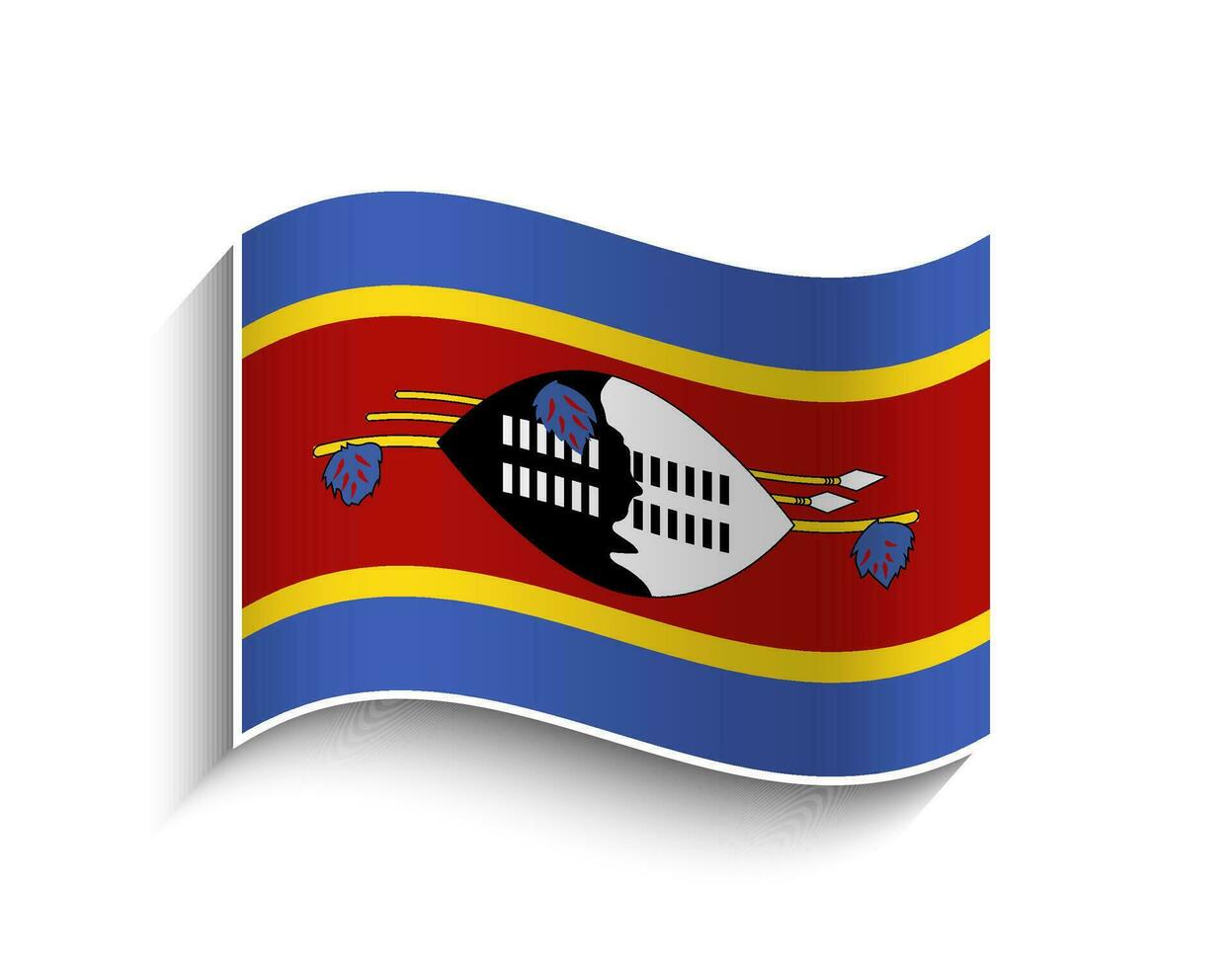 vector eswatini ondulación bandera icono