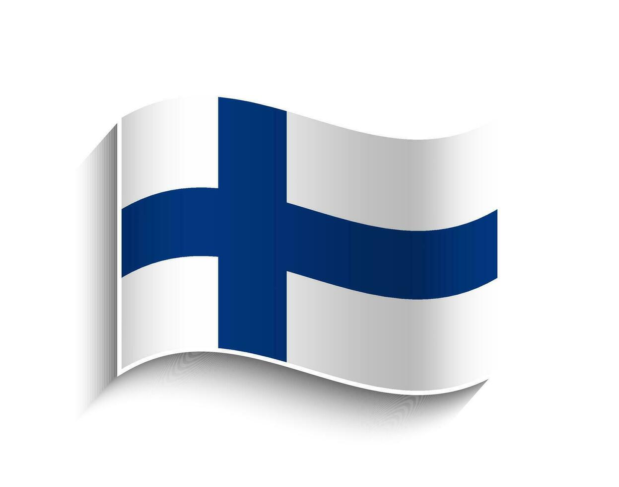 vector Finlandia ondulación bandera icono