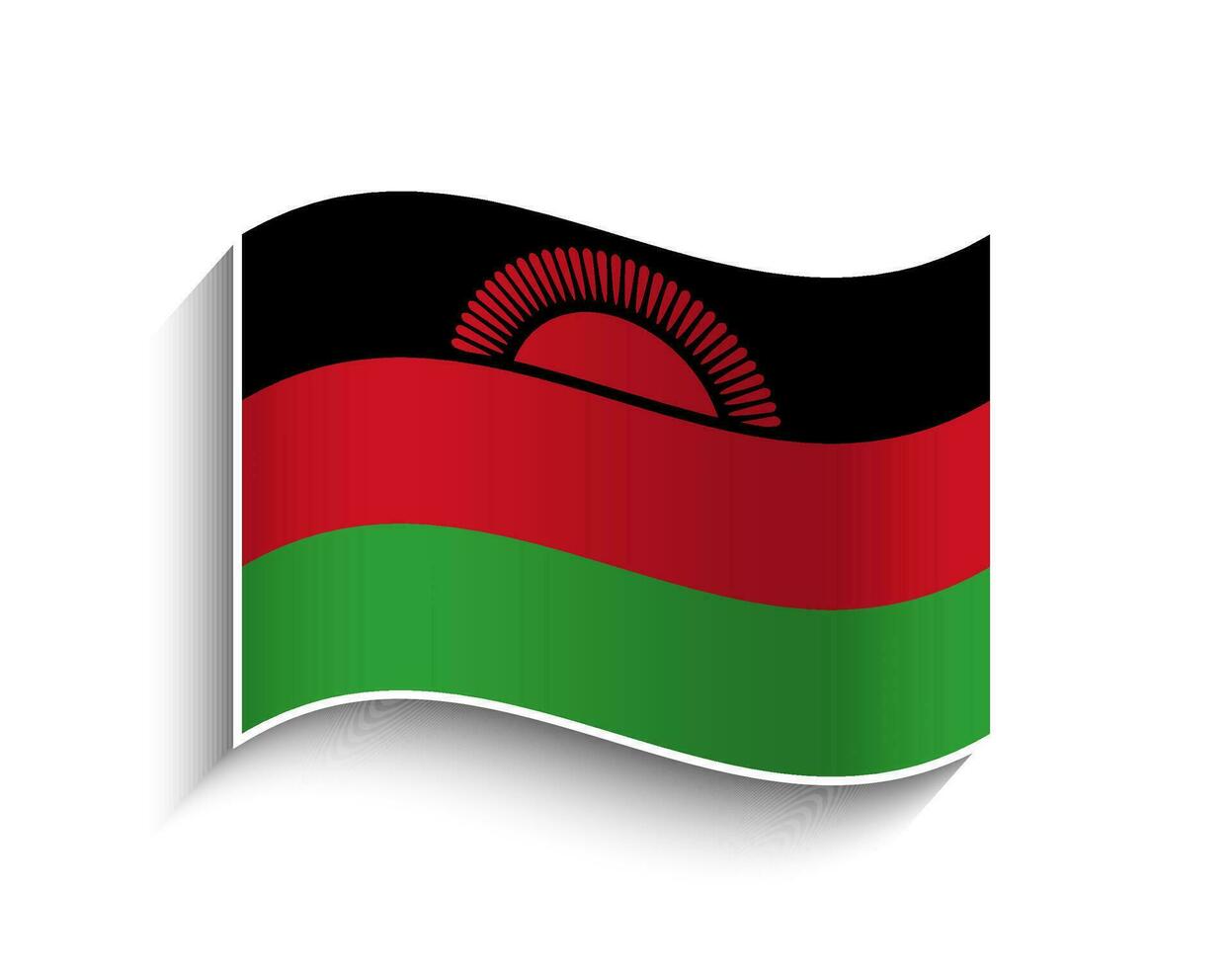 Vector Malawi waving Flag Icon