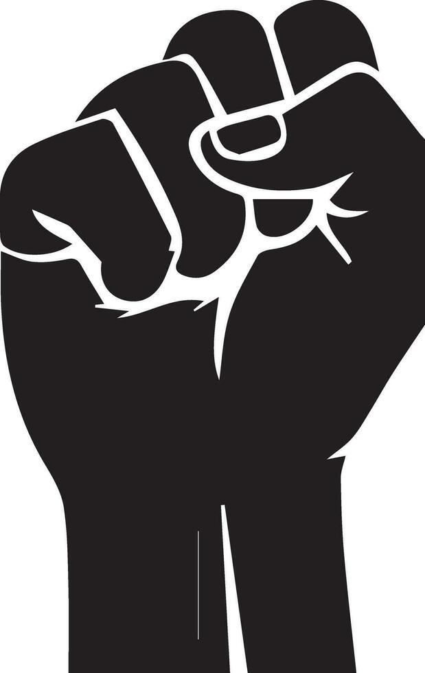 fist hand vector silhouette illustration black color 8