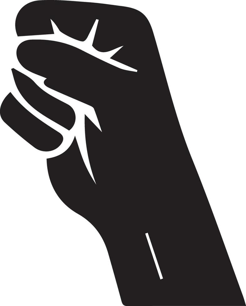 fist hand vector silhouette illustration black color 14